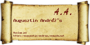 Augusztin András névjegykártya