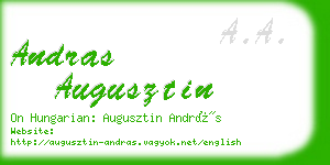 andras augusztin business card